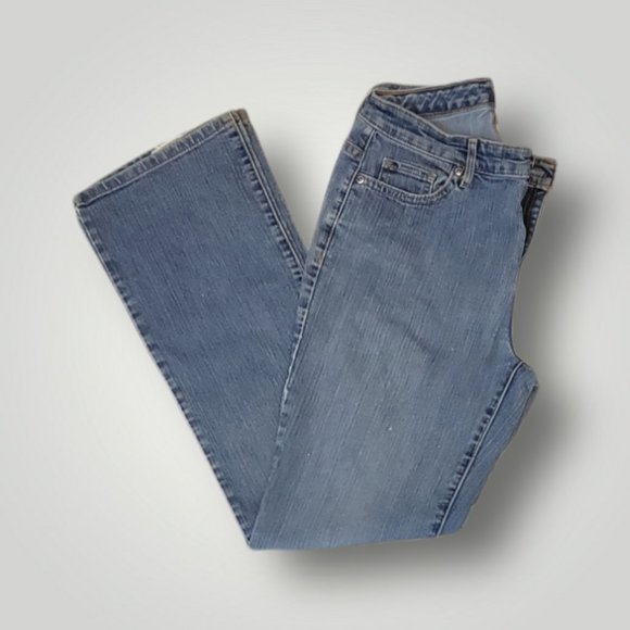 Boot Cut Stretch Light Medium Wash Jeans Womens Size 6A - Picture 1 of 8
